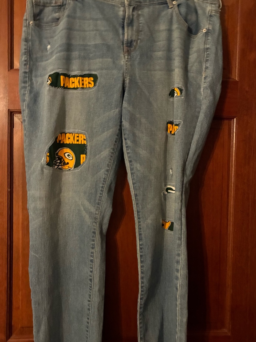 GREEN BAY PACKERS Light Blue Denim Mid-Rise Jeans from Old Navy
